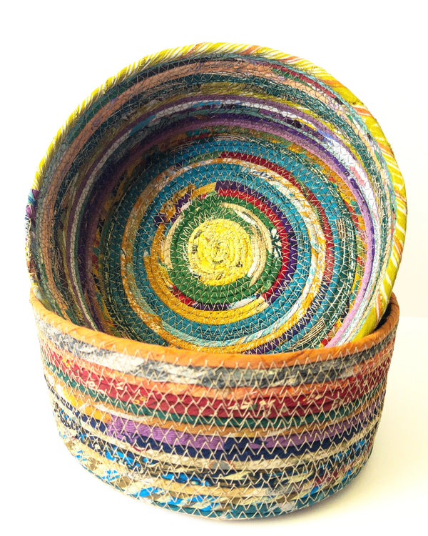 Swirling Sari Basket