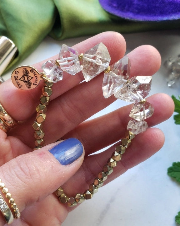 Herkimer Diamond Quartz Star Bracelet