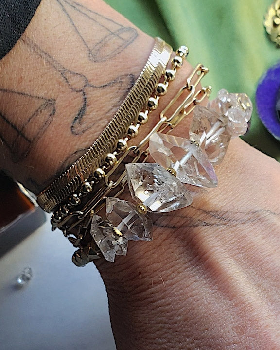 Herkimer Diamond Quartz Star Bracelet