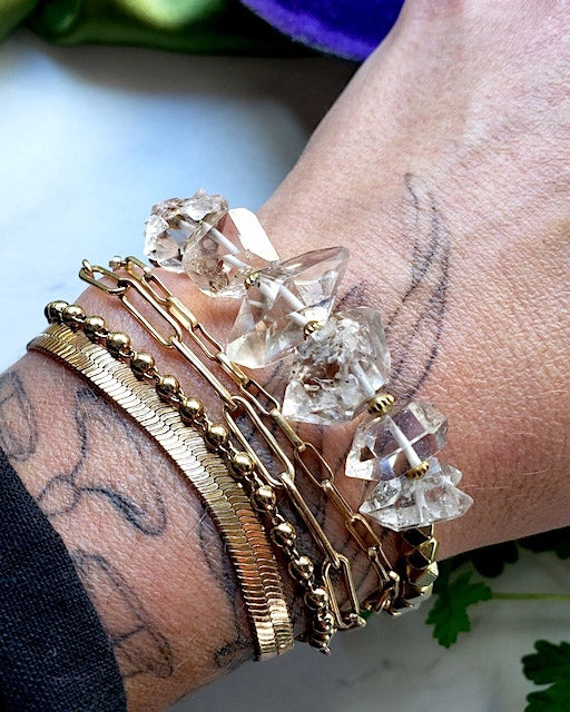 Herkimer Diamond Quartz Star Bracelet