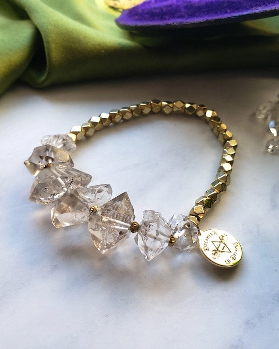 Herkimer Diamond Quartz Star Bracelet