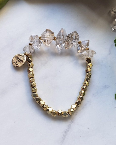 Herkimer Diamond Quartz Star Bracelet