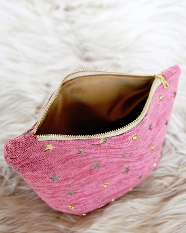 Traveller Velvet Crescent & Star Bag