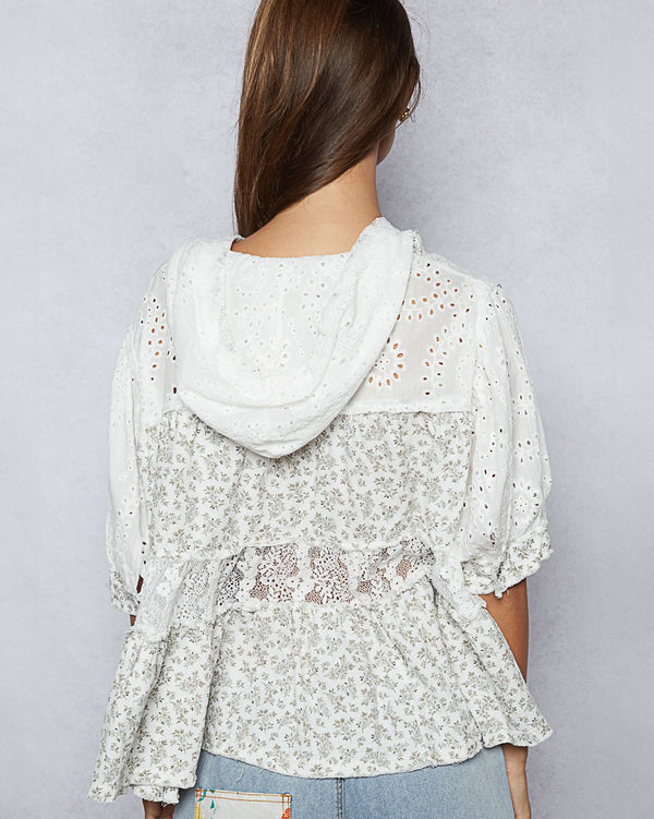 Lacey Floral Flouncy Top