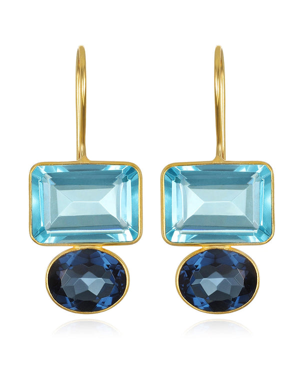 Blue Quartz Pop of Color Earrings