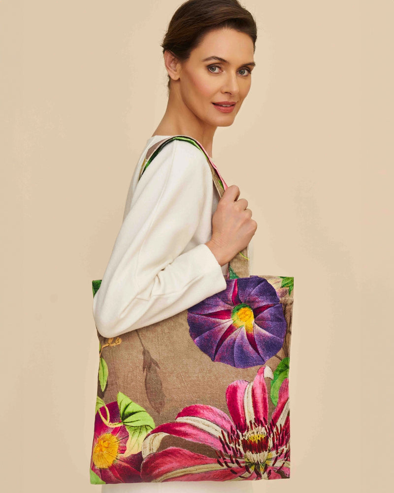 Botanical Velvet Tote Bag