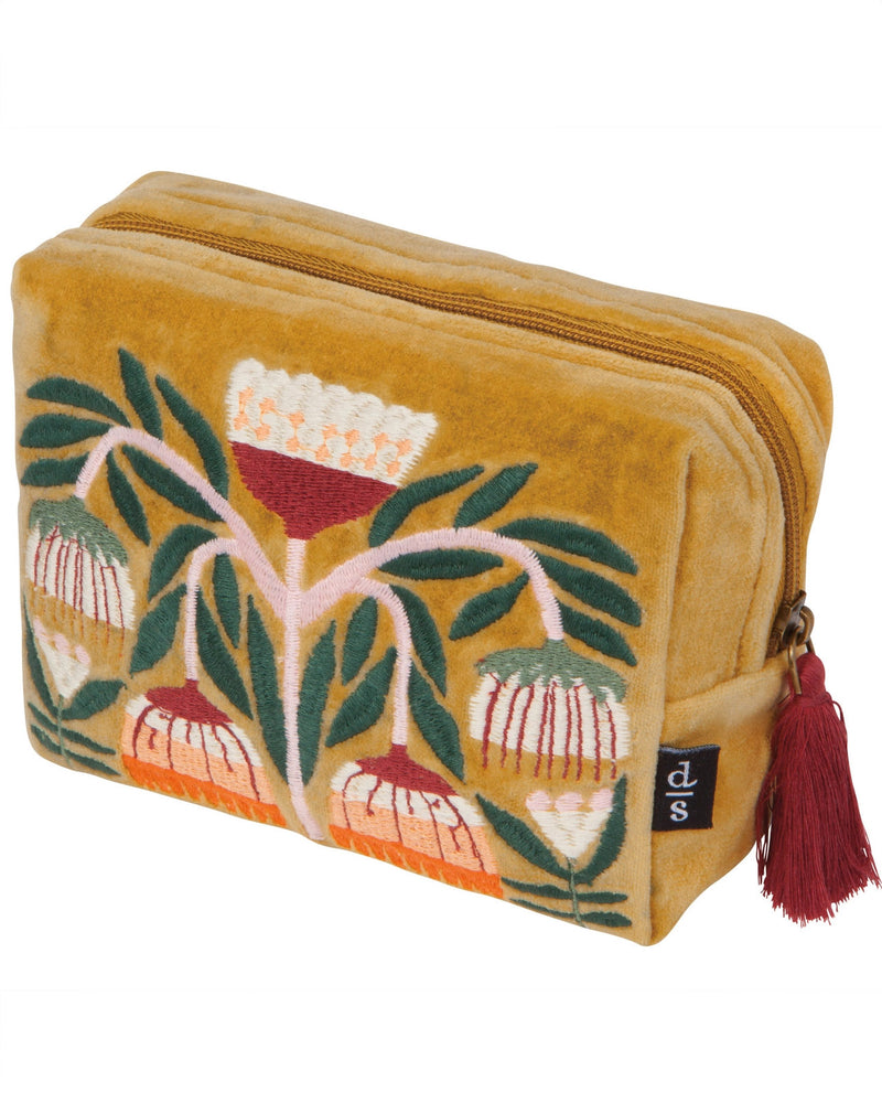 Venus Embroidered Velvet Pouch