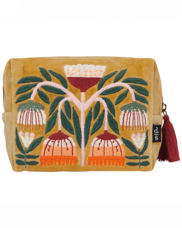 Venus Embroidered Velvet Pouch
