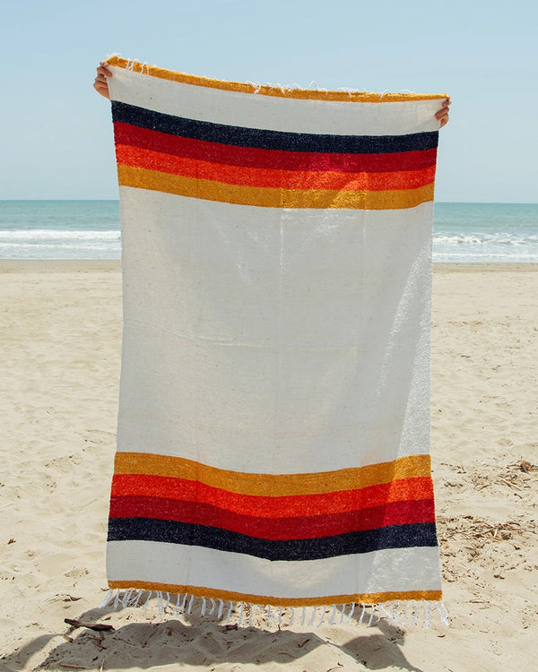 Vintage Coast ~ Sustainable Recycled Throw Blanket