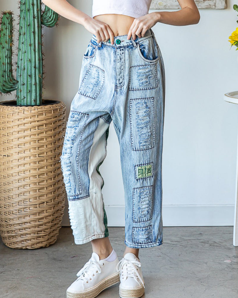 Patched Up Distressed Jeans