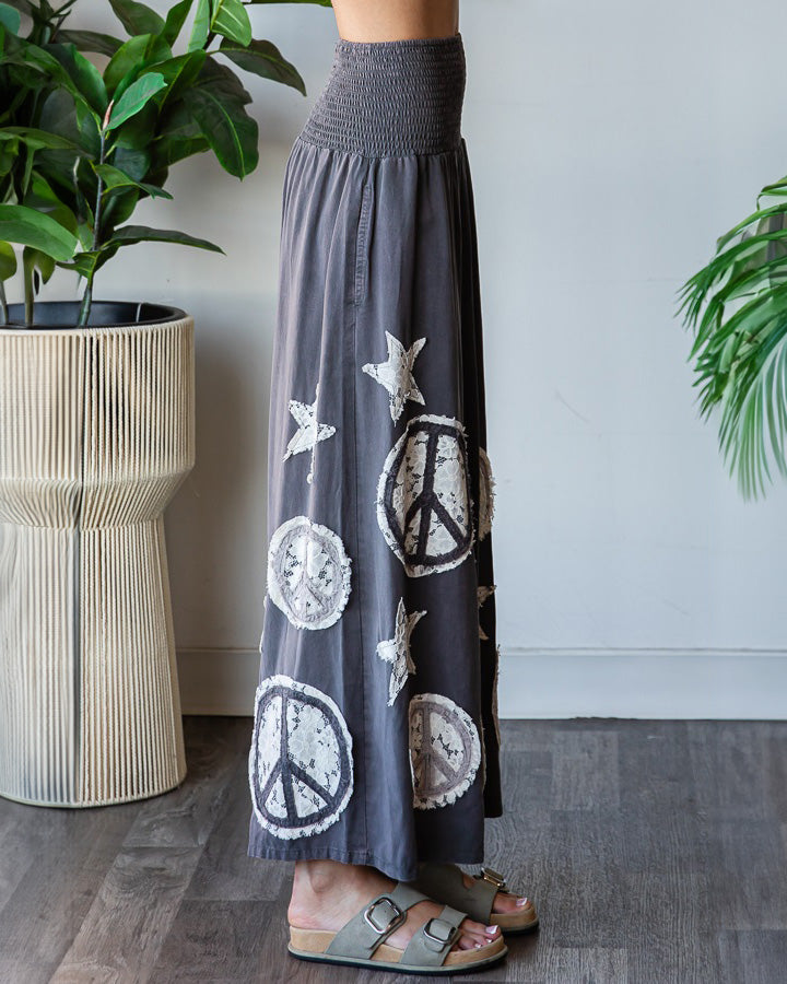 Peace & Stars Flowy Pants