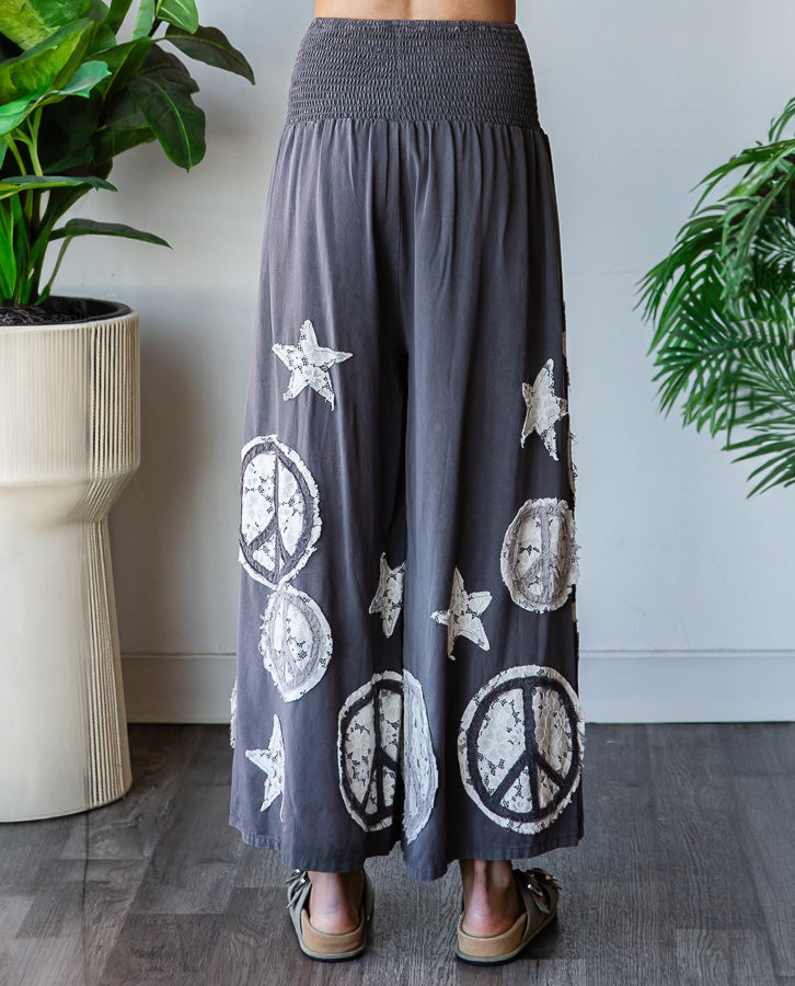 Peace & Stars Flowy Pants