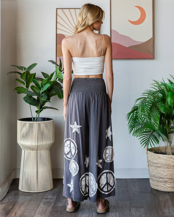 Peace & Stars Flowy Pants