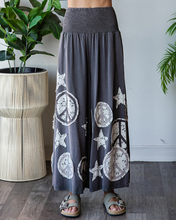 Peace & Stars Flowy Pants