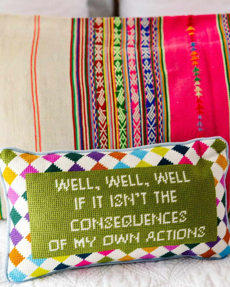 Well Well Well, Needlepoint Pillow