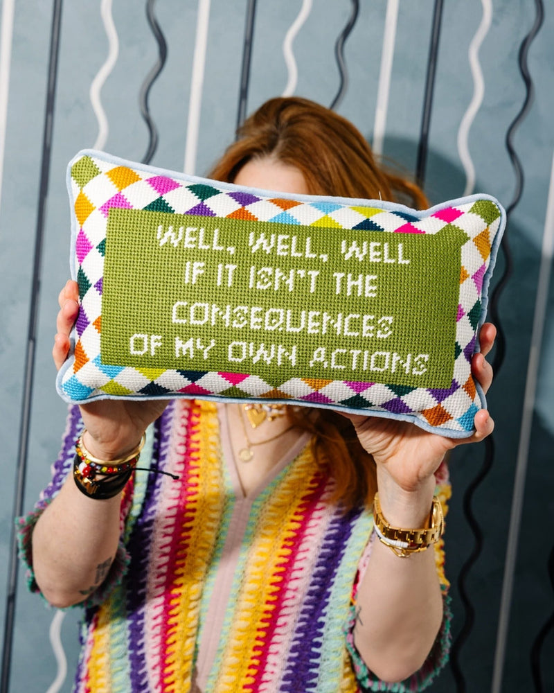 Well Well Well, Needlepoint Pillow