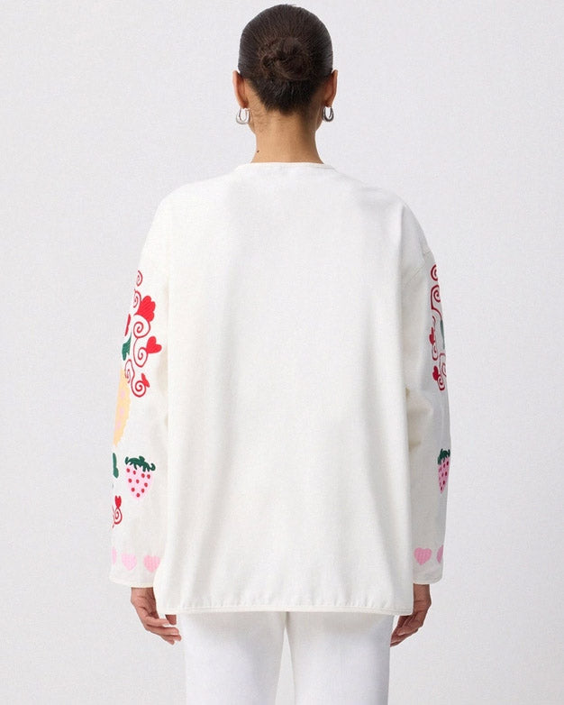 Whimsical Folk Embroidered Jacket