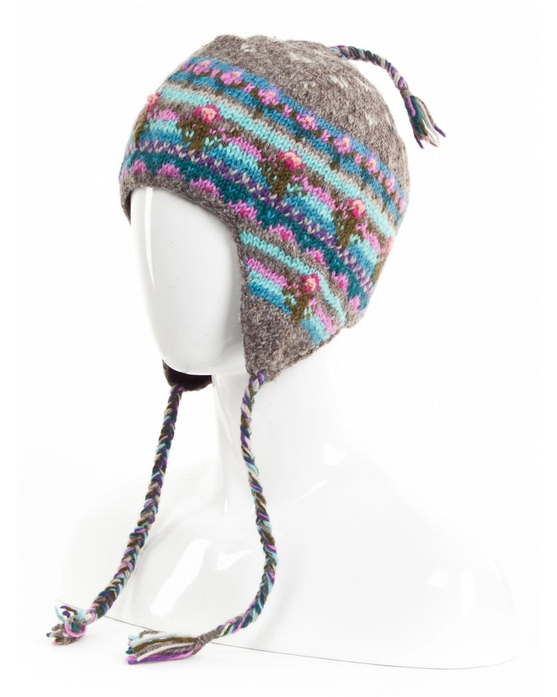 Women's Wool Knit Earflap Hat