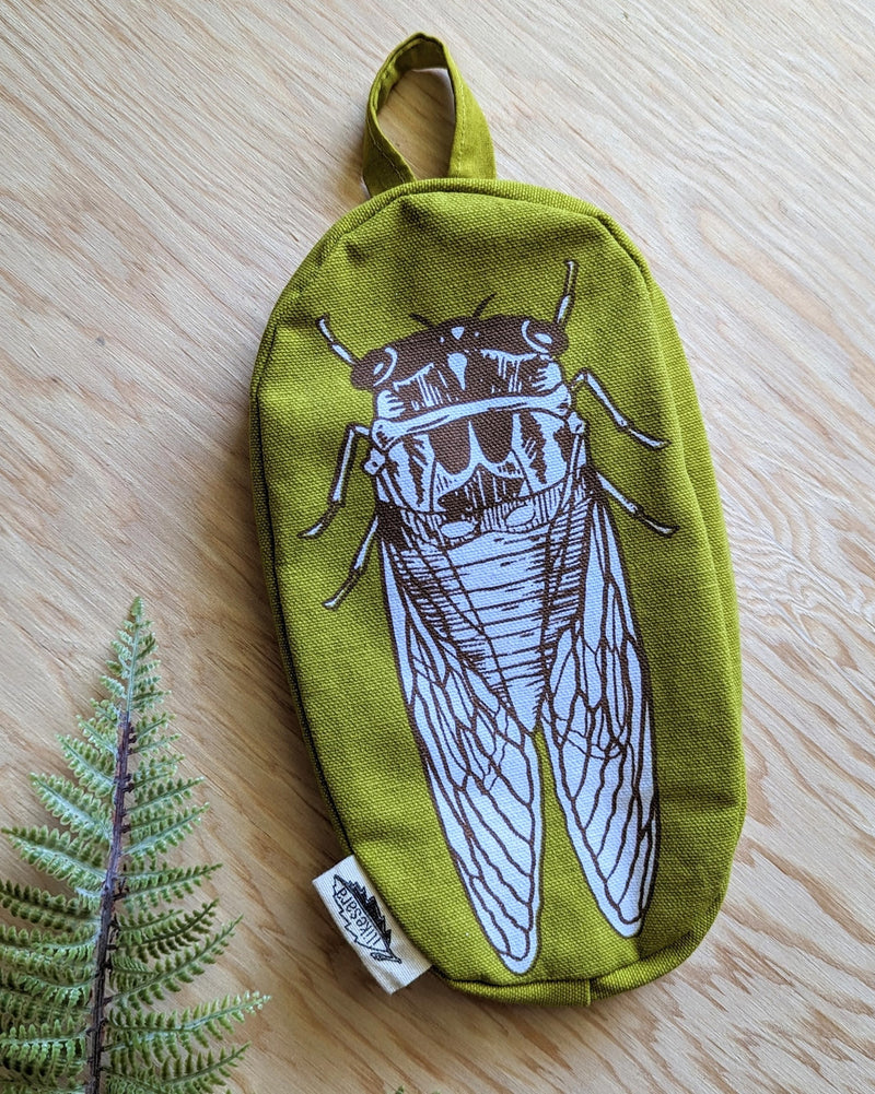 Cicada Zippered Pouch