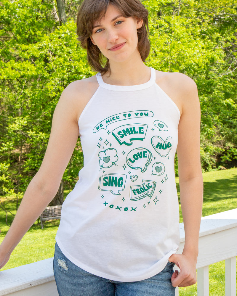 Be Nice To You  - White Halter Tank