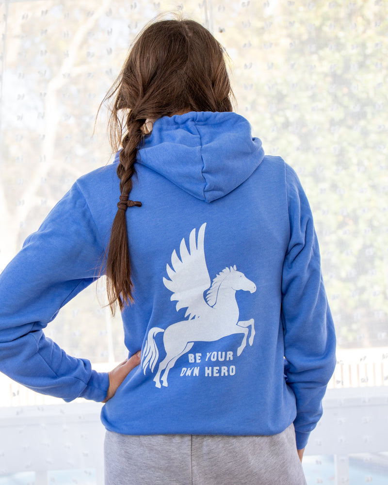 Be Your Own Hero ~ Heather Royal Unisex Hoodie