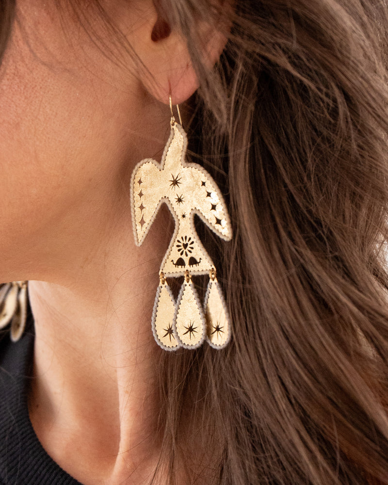 Brass Eagle Earrings