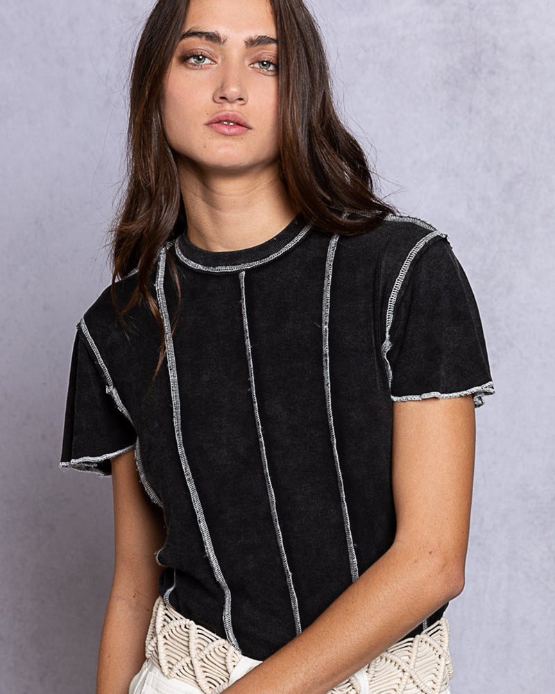 COAL SERGED TEE SHIRT