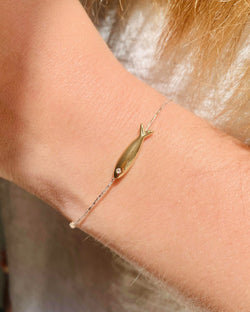 Gold Long Fish Bracelet