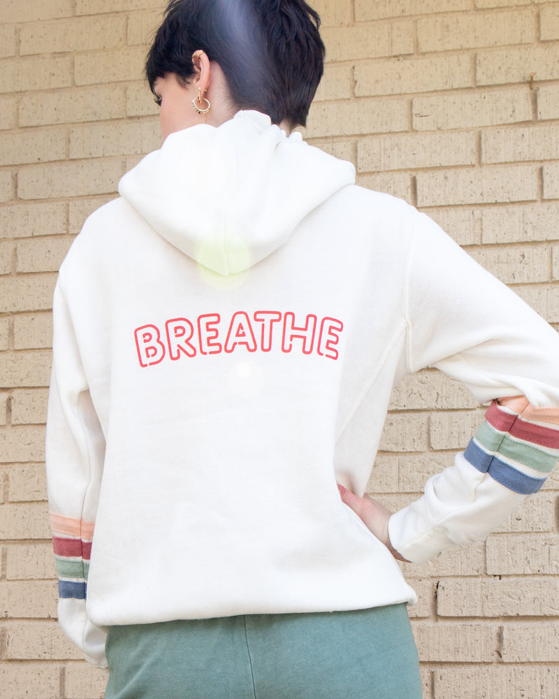 Breathe - Zip Hoodie with Stripes