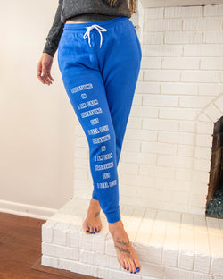 Electric Blue Walking Meditation Unisex Joggers