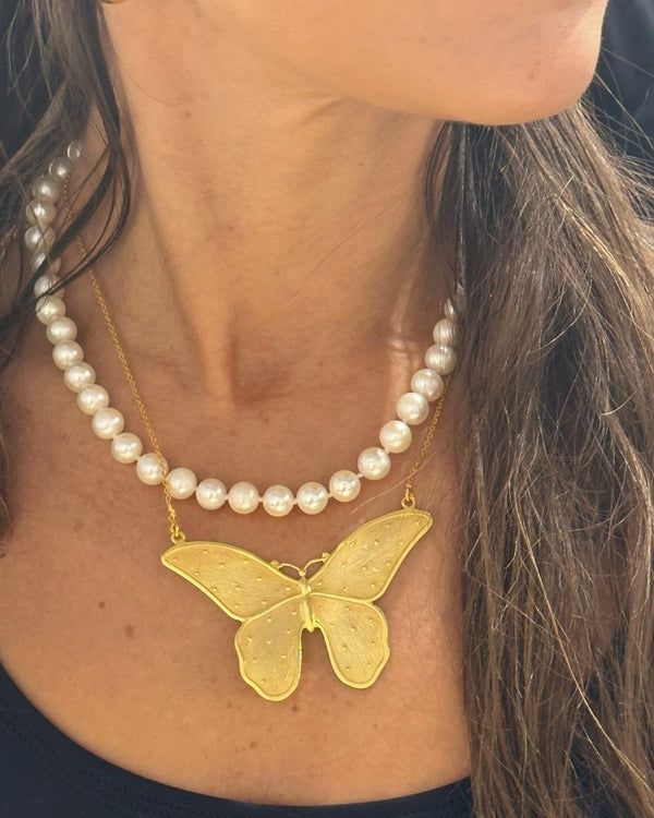 Butterfly Necklace - Gold Plated