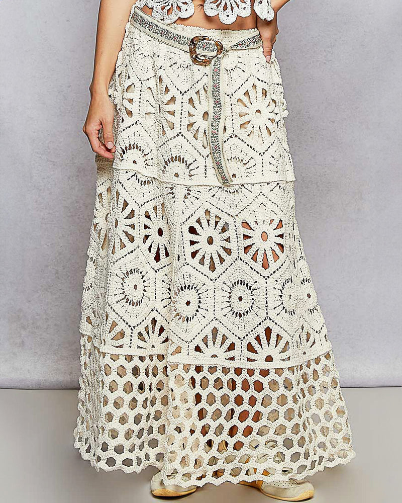 Chunky Crochet Maxi Skirt