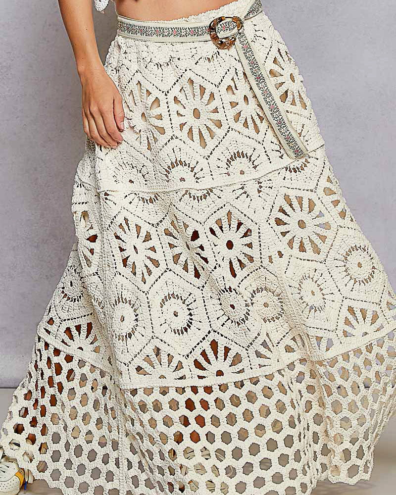 Chunky Crochet Maxi Skirt