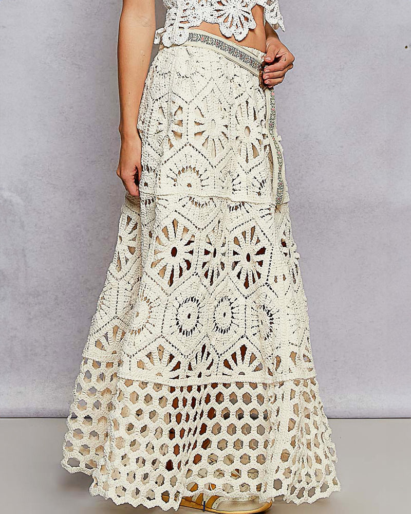 Chunky Crochet Maxi Skirt