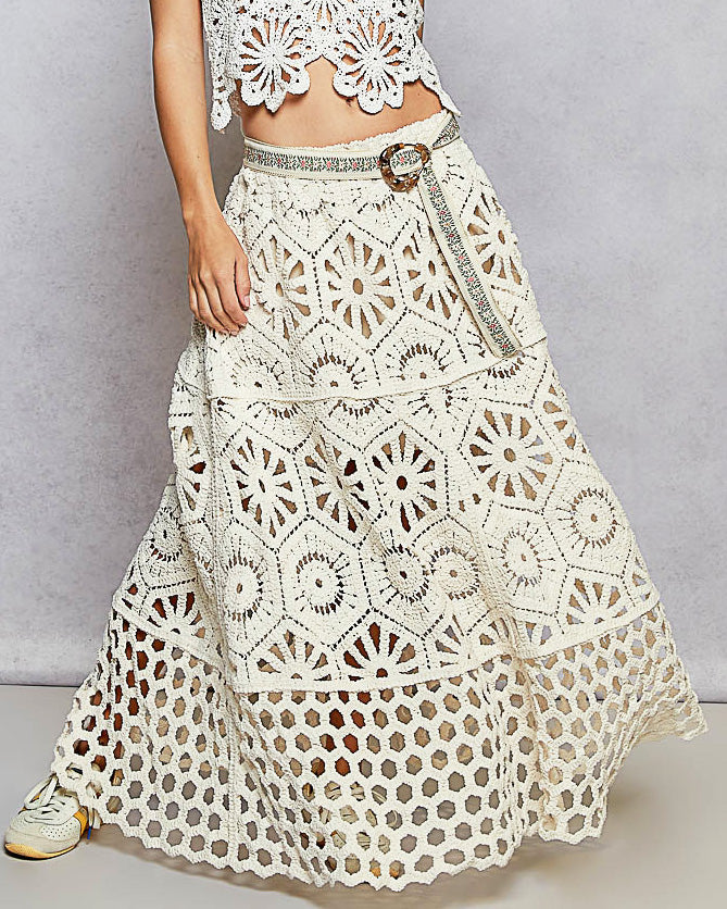 Chunky Crochet Maxi Skirt