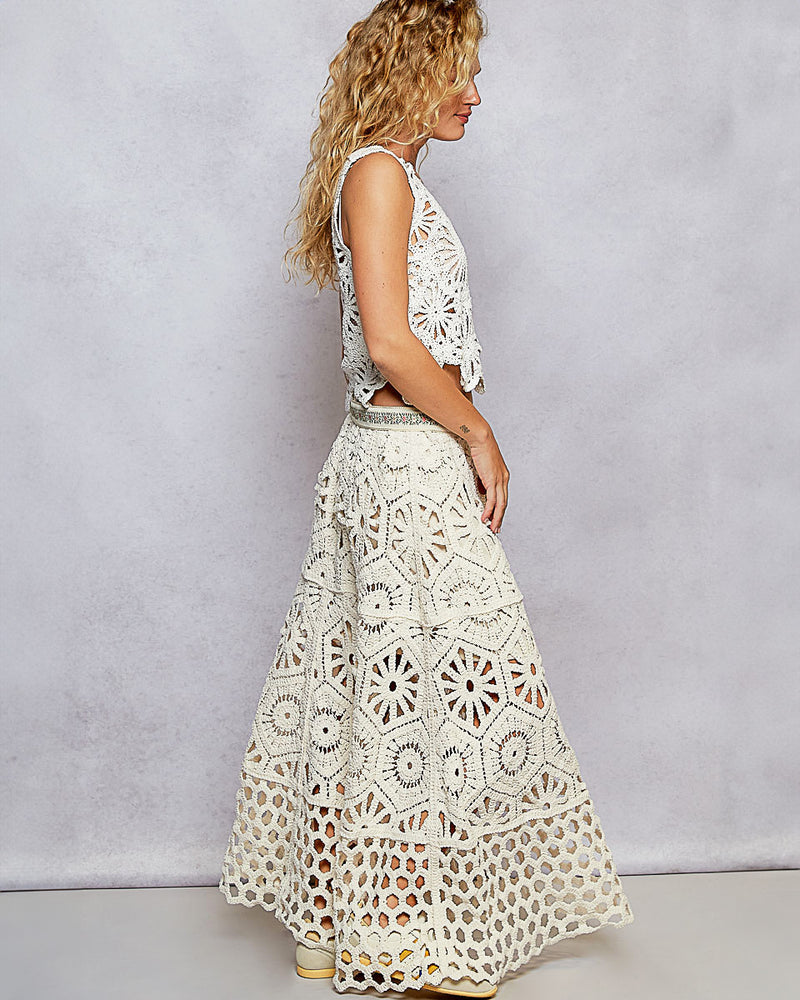 Chunky Crochet Maxi Skirt