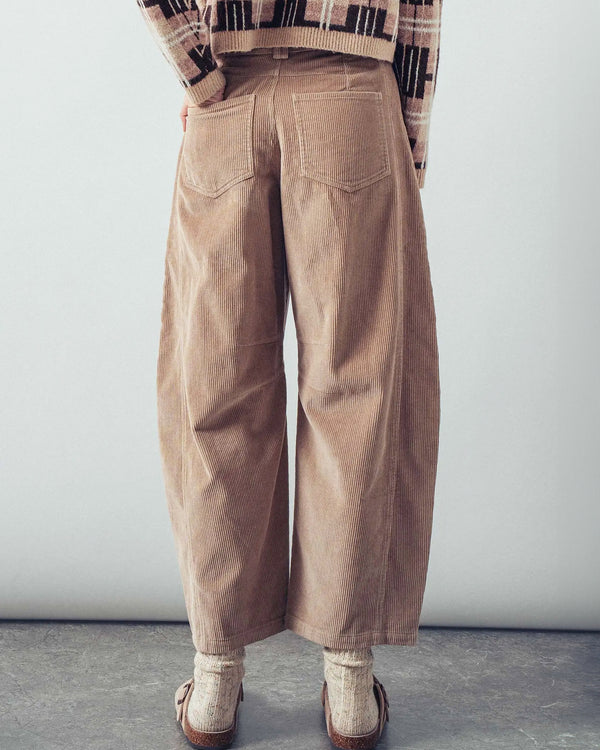 Sand Corduroy Barrel Style Pants