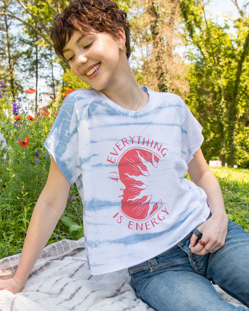 EVERYTHING IS ENERGY Indigo French Terry Tee