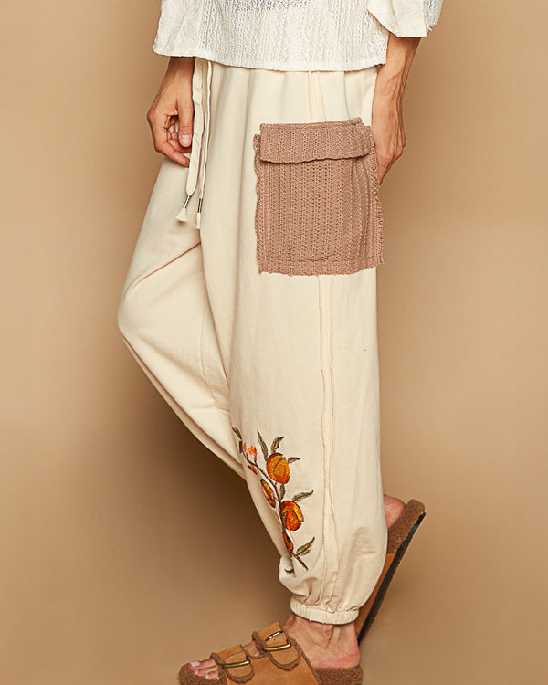 Embroidered French Terry Sweatpants