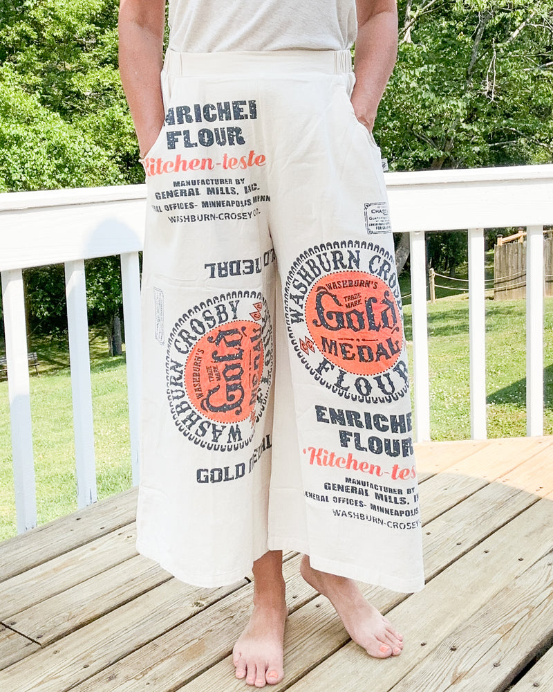 Gold Medal Flour Sack Wide Leg Pants