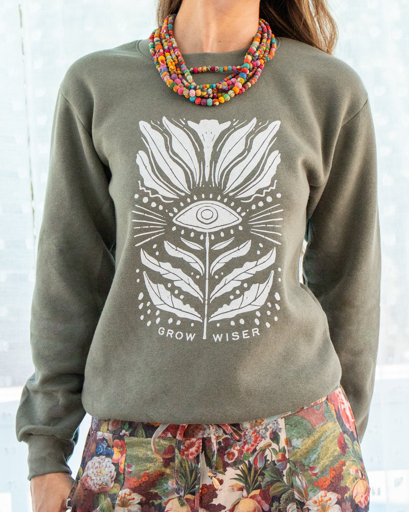 Grow Wiser ~ Dried Basil Unisex Sweatshirt