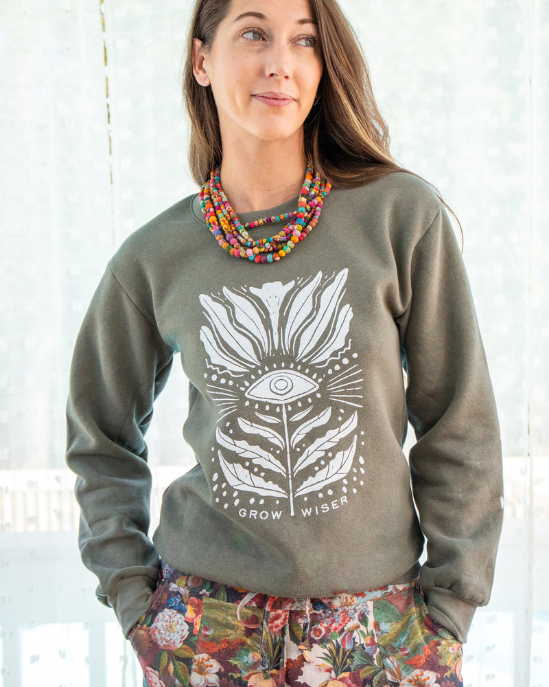 Grow Wiser ~ Dried Basil Unisex Sweatshirt