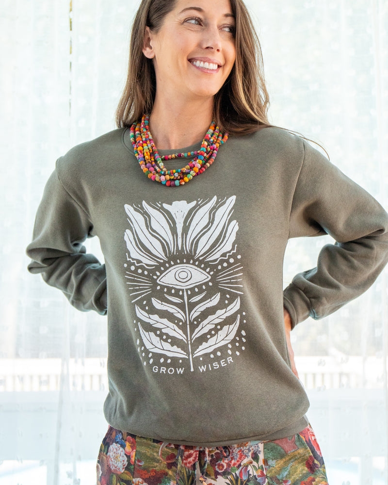 Grow Wiser ~ Dried Basil Unisex Sweatshirt