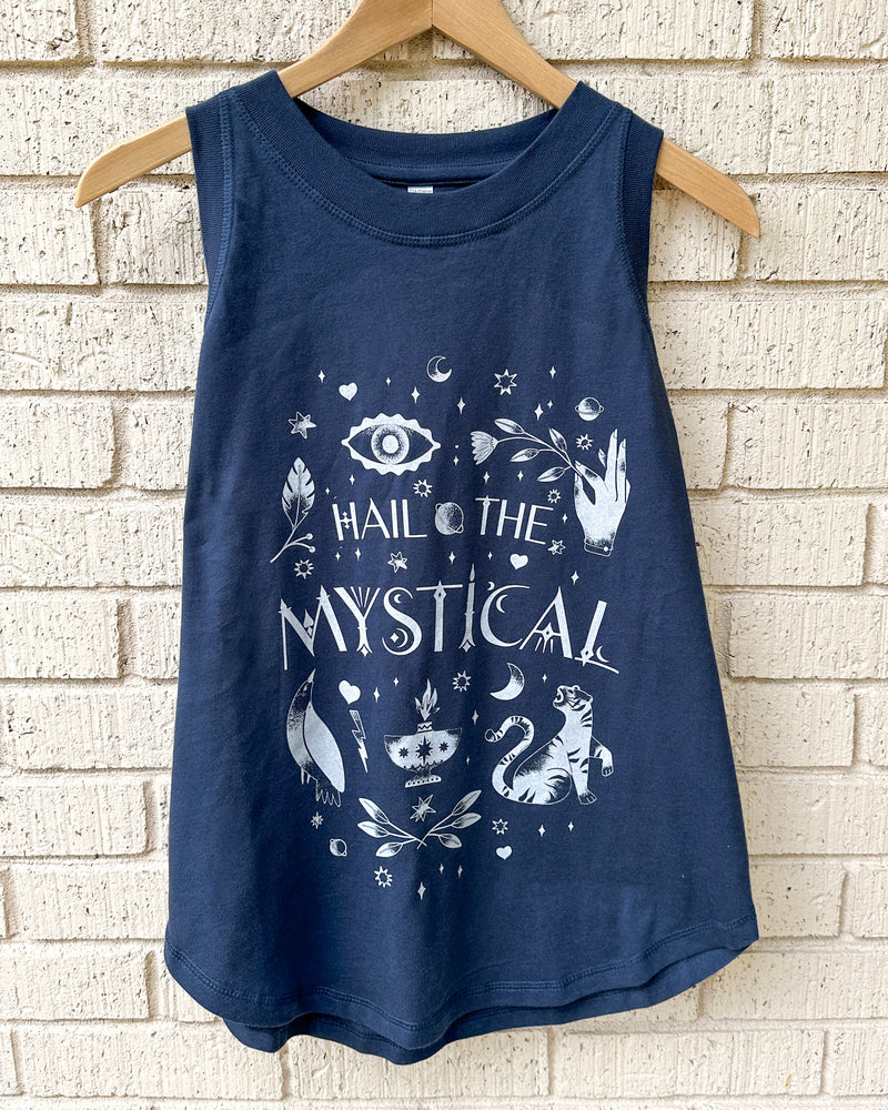 Hail the Mystical - Navy Cotton Muscle Tee