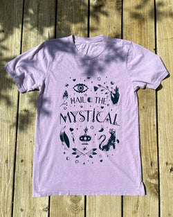Hail The Mystical -  Lavender Garment Dyed Unisex Tee
