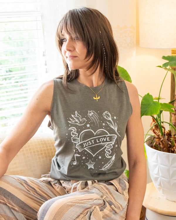 Just Love - Loden Muscle Tee
