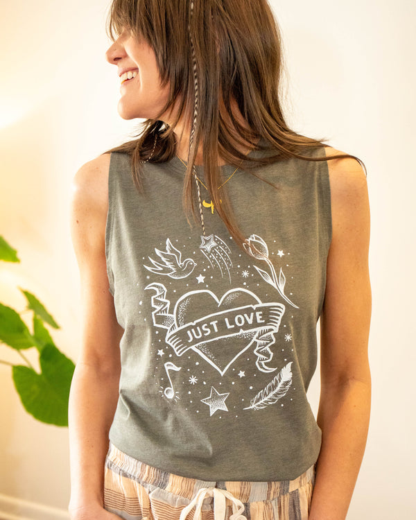 Just Love - Loden Muscle Tee