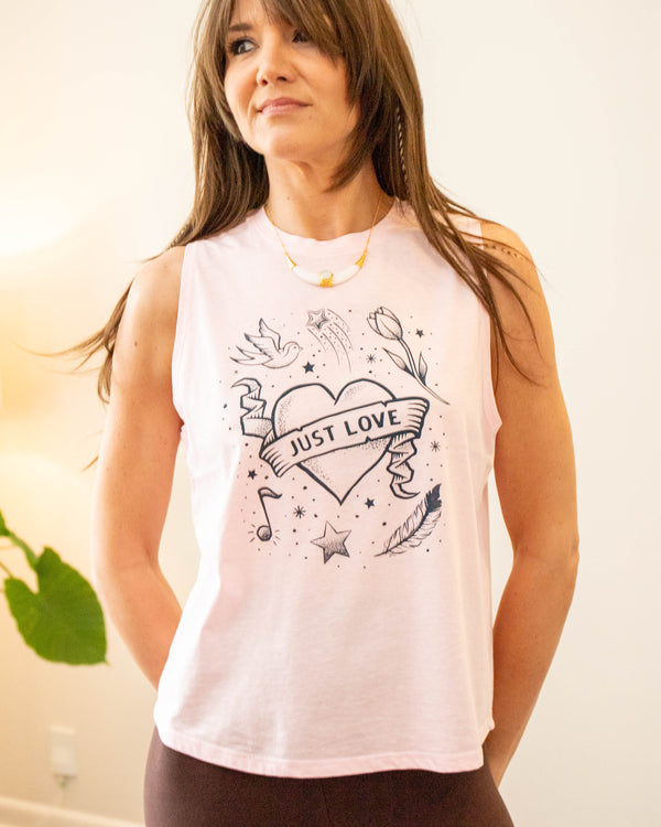 Just Love - Pink Muscle Tee