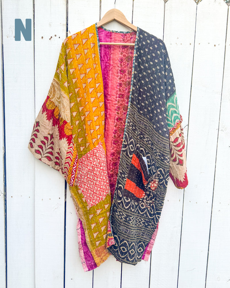 ONE OF A KIND Kantha Kaftan Kimono