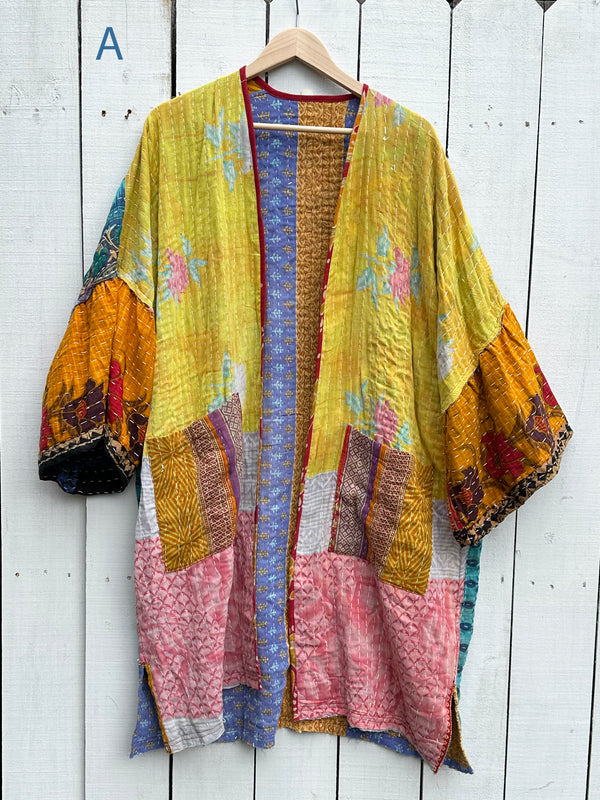 ONE OF A KIND Kantha Kaftan Kimono